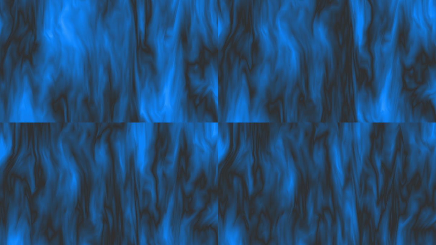 多色蓝色和黑色可循环液体流动