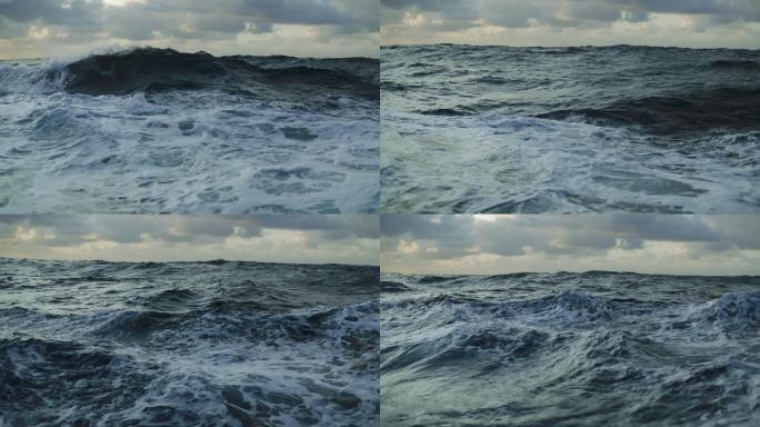 波涛汹涌的海面大海海洋海水海浪浪花巨浪