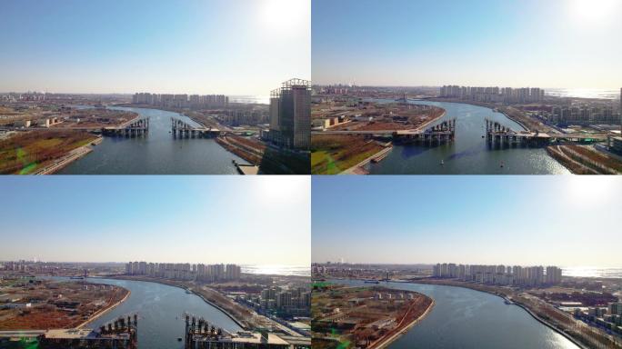 天津滨海新区于家堡商业区航拍