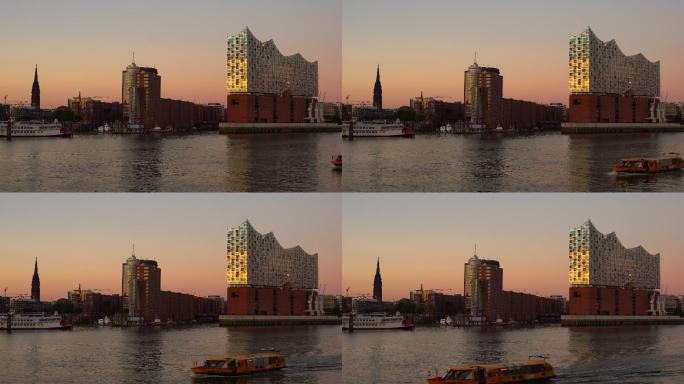 汉堡天际线地标建筑自驾游旅行风光风景