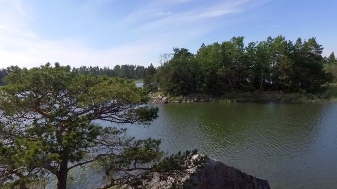 波罗的海鸟瞰图视频素材湖边湖泊湖水湖畔