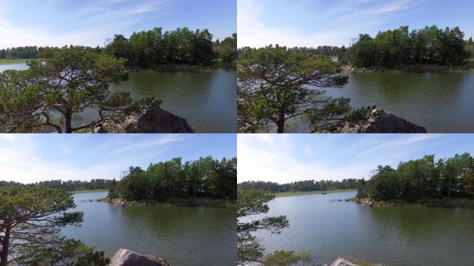 波罗的海鸟瞰图视频素材湖边湖泊湖水湖畔
