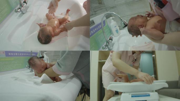 【新】新生儿 妇产科医院宝宝洗澡长素材