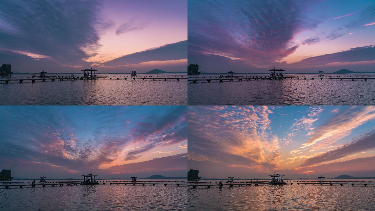 武汉东湖听涛风景区的日出