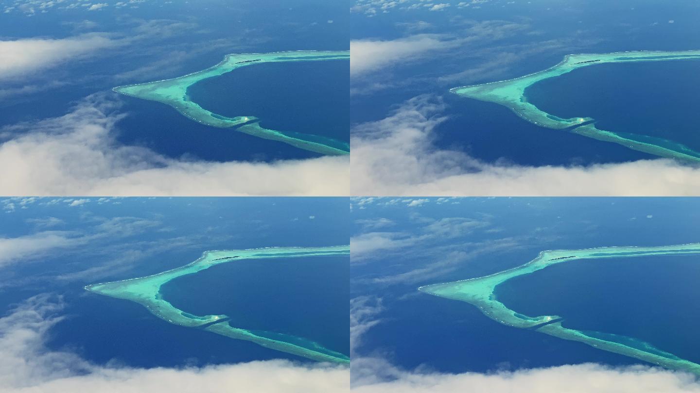 从飞机窗口看马尔代夫群岛的景色_哔哩哔哩_bilibili