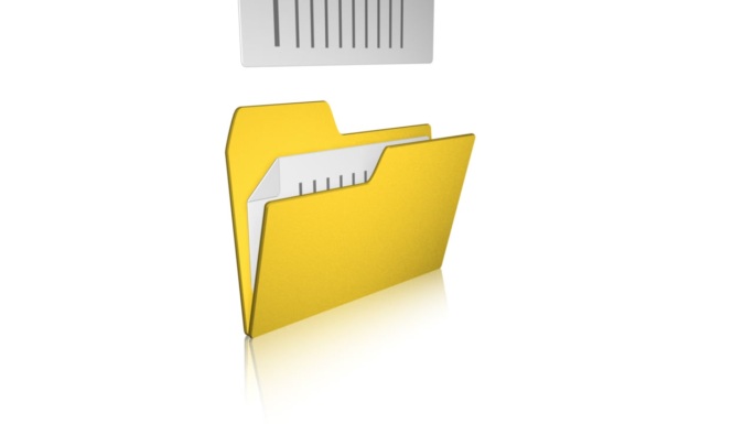 加载或放入文档的文件夹文件。