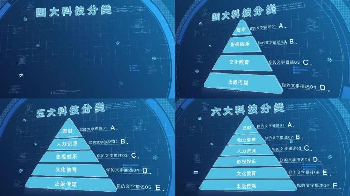 （无插件）金字塔分类蓝色