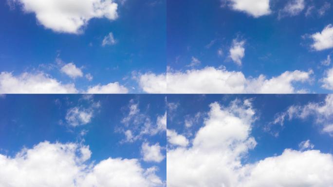 天空云层流动蓝天白云天气晴朗