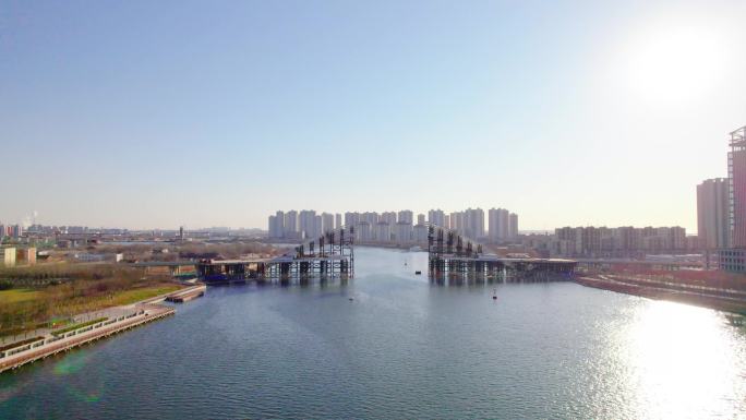 天津滨海新区于家堡商业区航拍