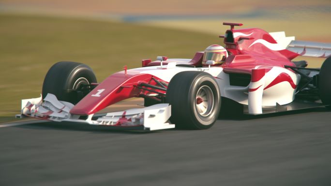 单座赛车F1方程式赛道弯道