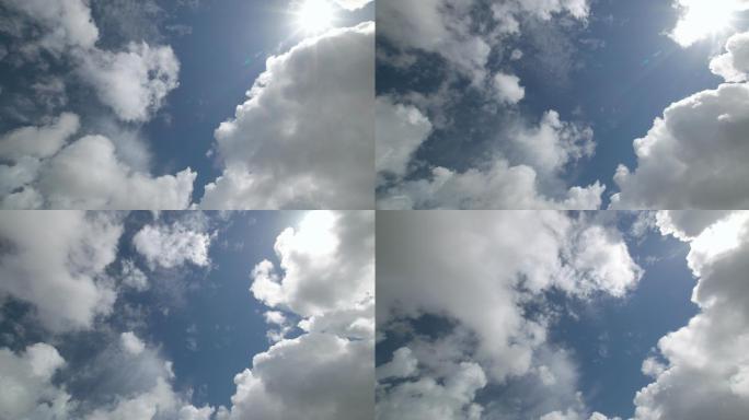 蓝天白云的延时拍摄