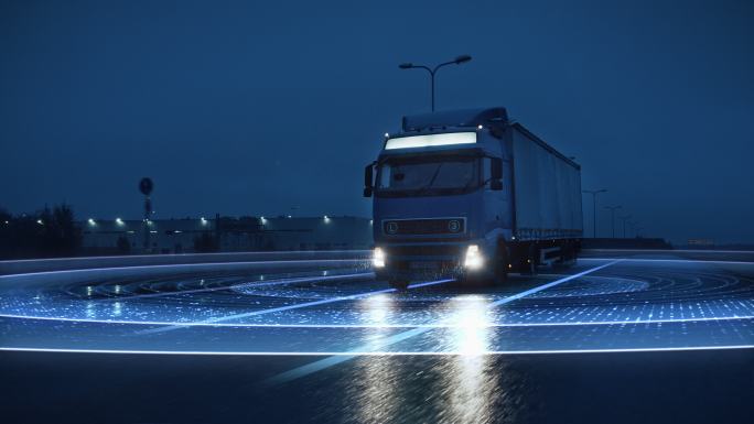 自驾卡车数字化高速公路的特效