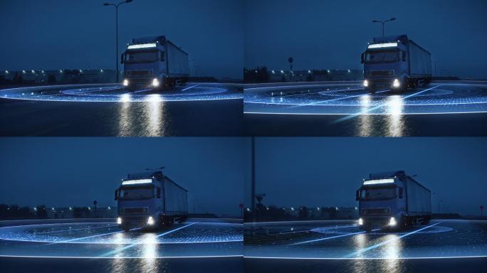 自驾卡车数字化高速公路的特效
