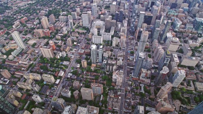 城市鸟瞰图航拍大都市大全景