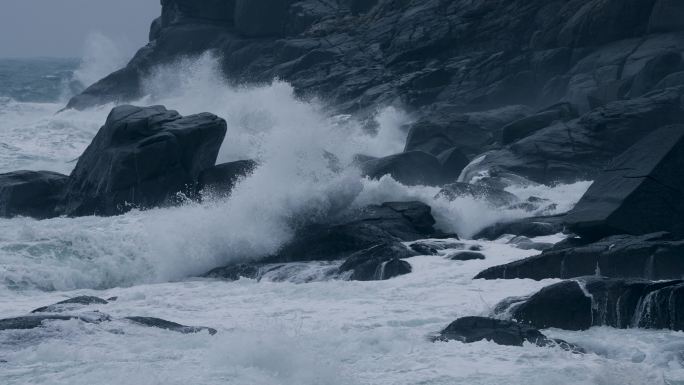 海岸风浪-升格动画