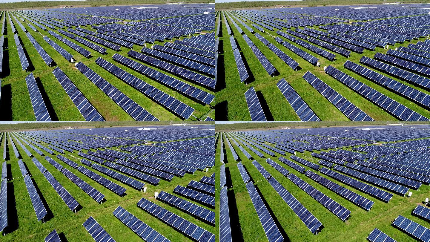 太阳能电池板农场大自然光能绿色无污染