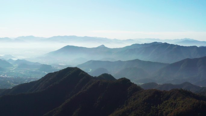 航拍杭州西湖北高峰