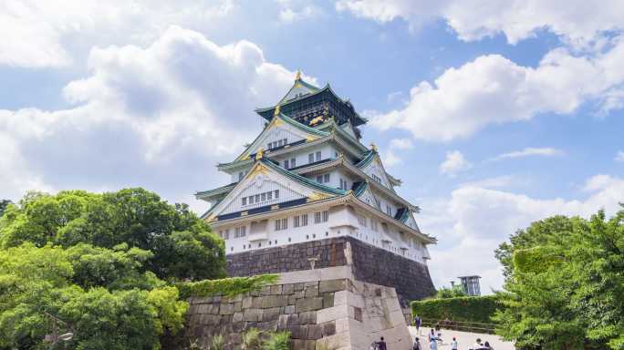 大阪延时风景国外外国日本地标风光美景