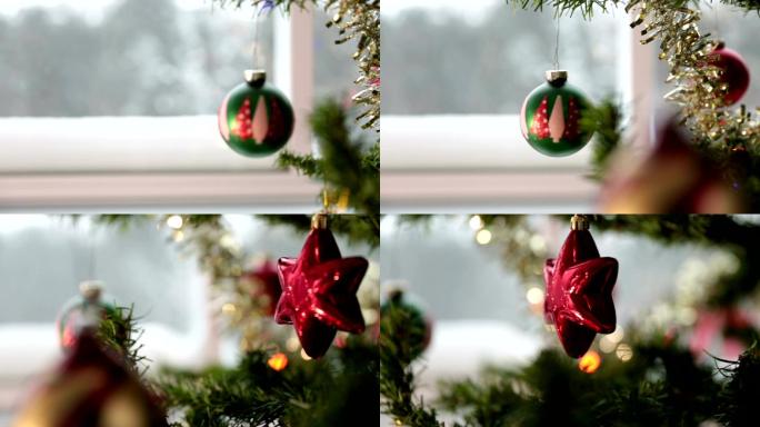 圣诞树上的装饰西方节日装典隆重