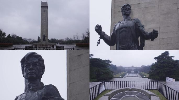 雨花台、烈士纪念碑、革命雕像、烈士、红色