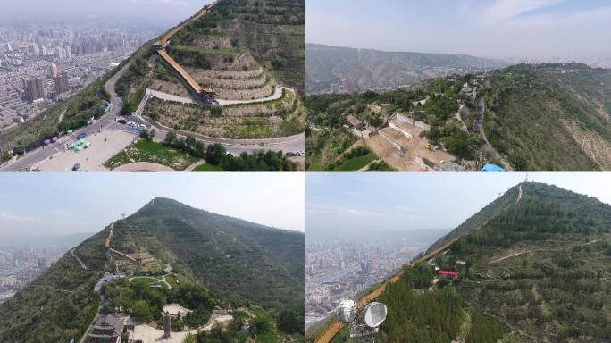 航拍兰州五泉山兰山三台阁