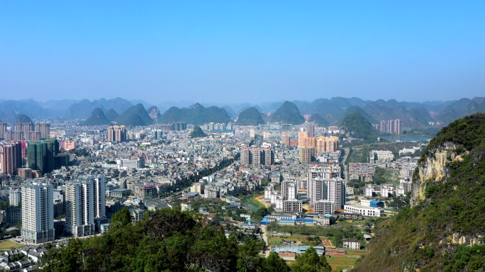 【4K】百色靖西市大气航拍