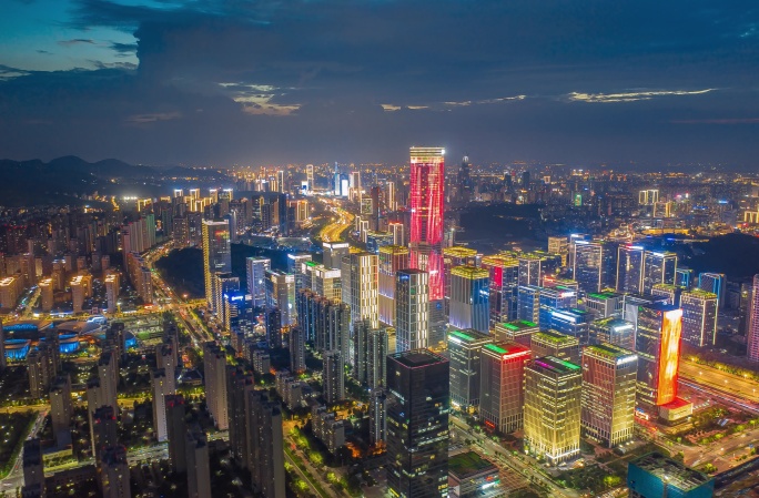 济南汉峪金谷夜景