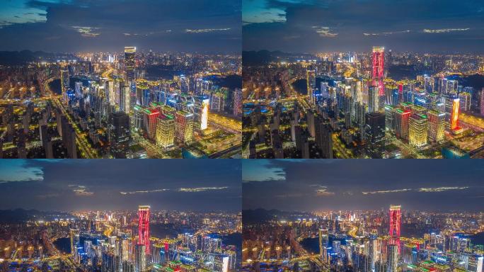 济南汉峪金谷夜景