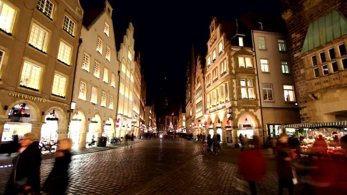 柏林延时风景德国首都欧洲风光街头夜景