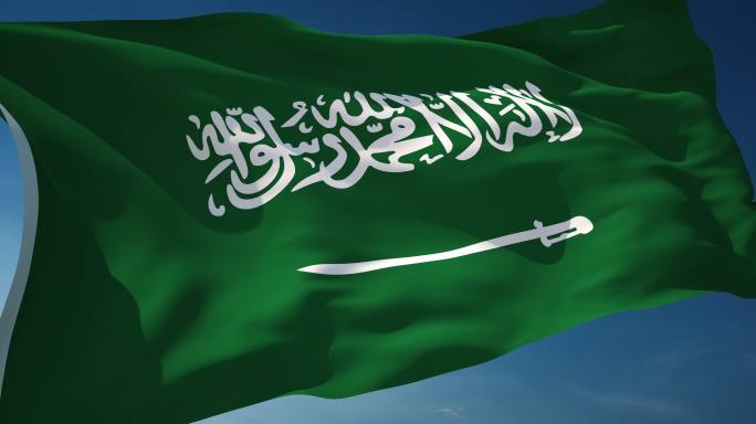沙特阿拉伯国旗3D特效视频