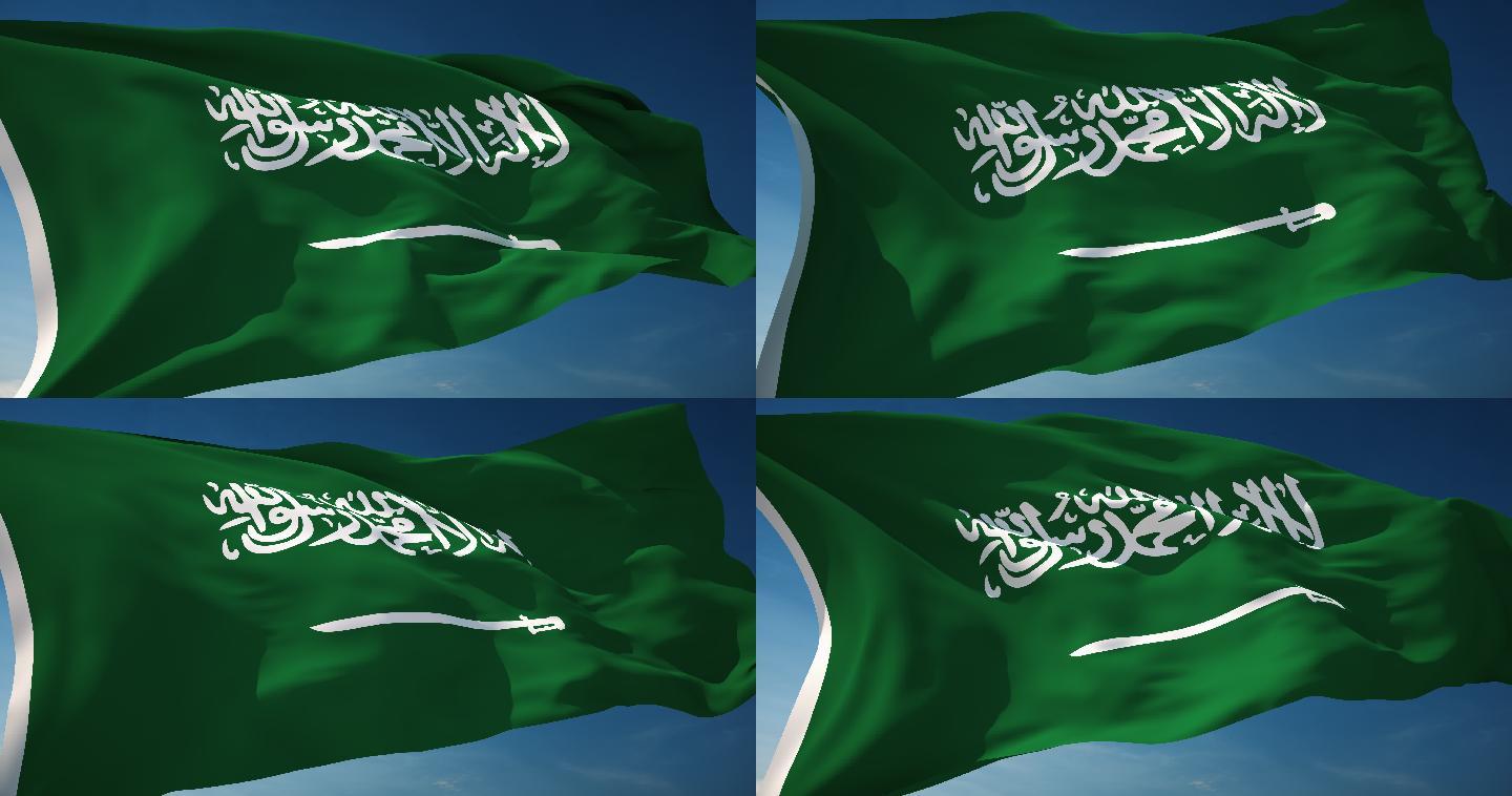 沙特阿拉伯国旗3D特效视频