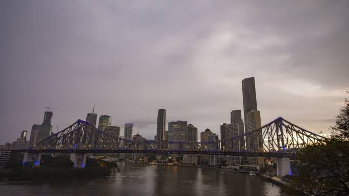 城市建筑城市夜景日入夜延时国外城市空镜