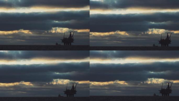 北海石油钻机海上平台