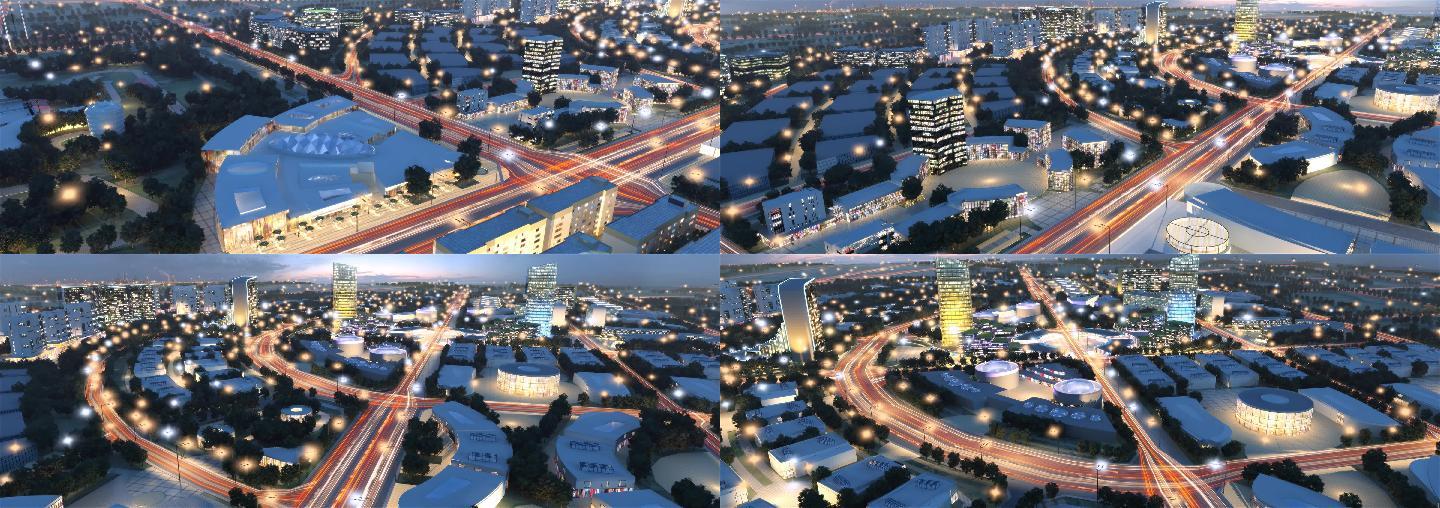 夜景 未来城 新城 新规划 科技城 规划