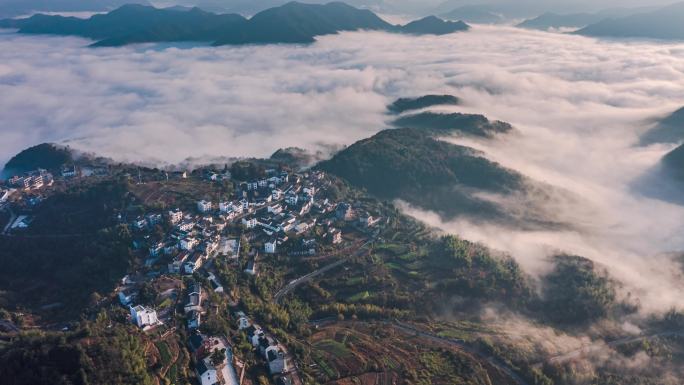 东阳天山云海航拍延时