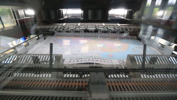 自动化印刷中国地图原素材