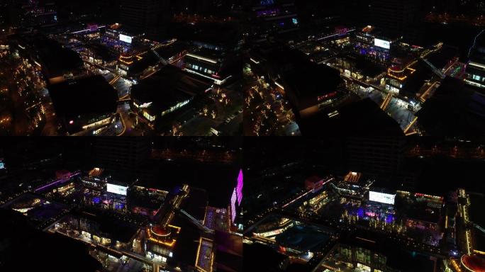 西安商圈夜景曲江创意谷活动商场开业庆典