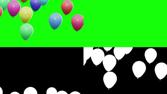 气球过渡带alpha和绿屏