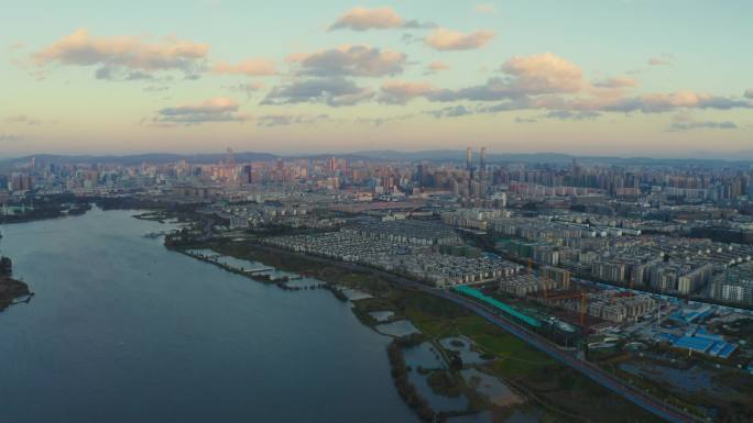 昆明城市全景航拍 4K