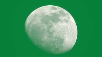 绿色的月亮合成素材元素绿幕抠像大视频素材
