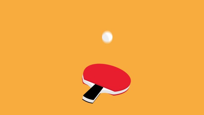 3D乒乓球球拍循环动画