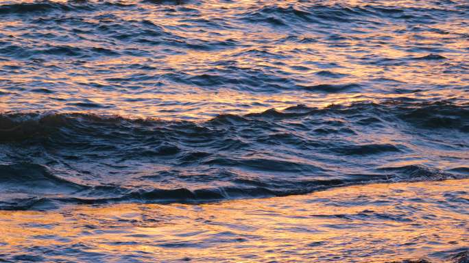 大海日落日出夕阳海水反光波光粼粼海面