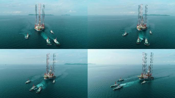 海上的油轮可移动自升式井口平台油田油气开