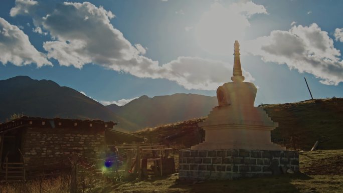 川西措普沟风景风光延时摄影视频