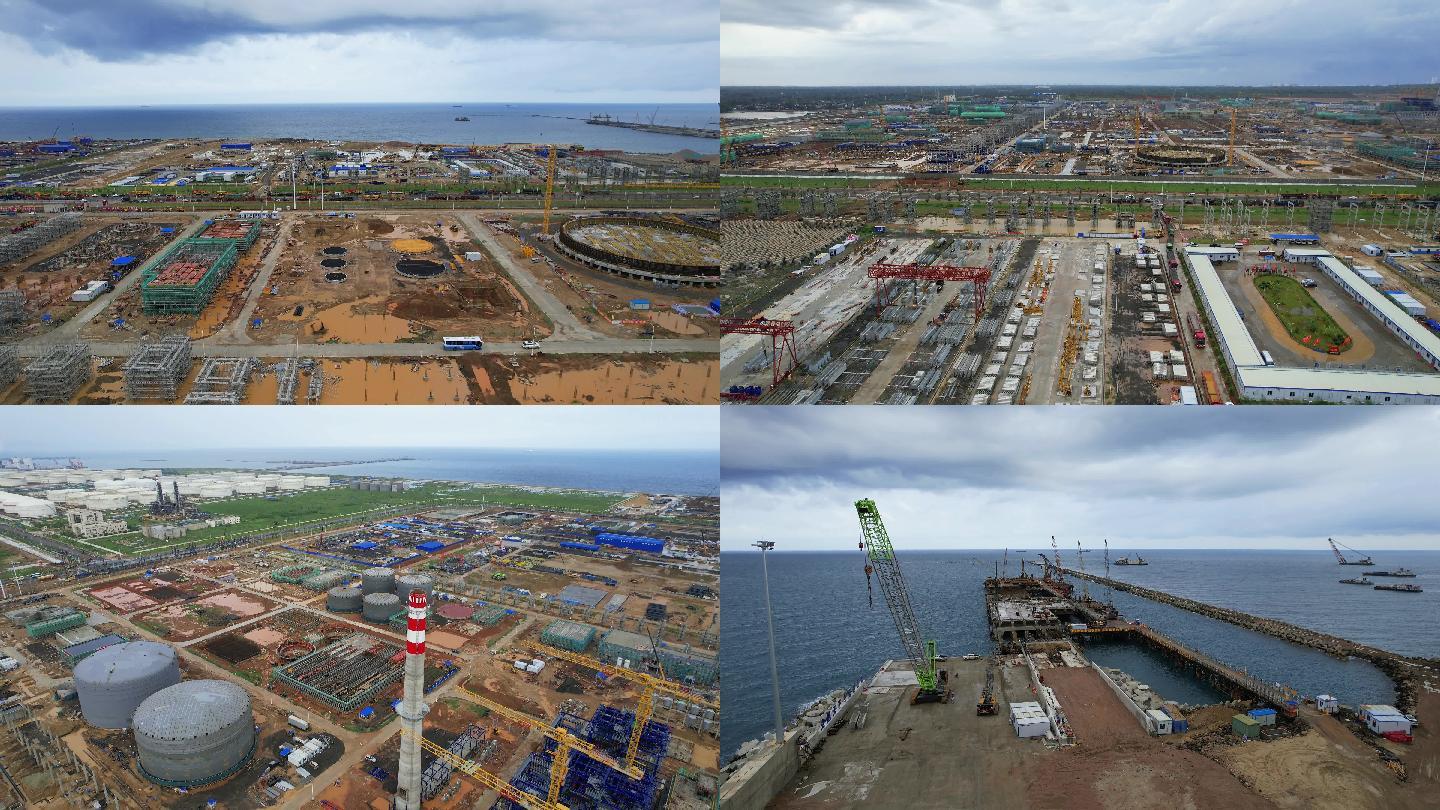海南洋浦乙烯项目动力中心建设施工现场