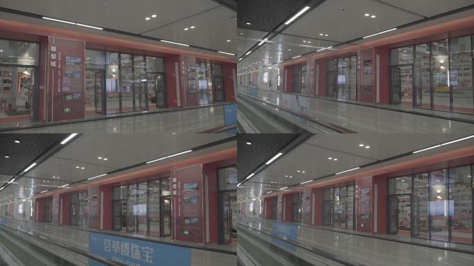 长春机场廊道4K视频素材步梯