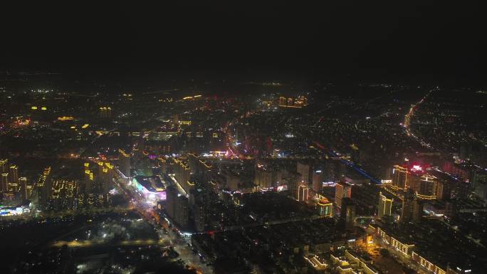 温州瑞安城市夜景航拍【4K】