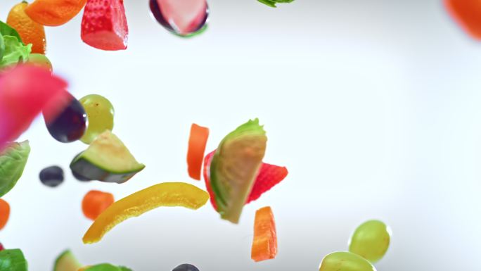 碰撞的水果维生素C维C广告营养健康