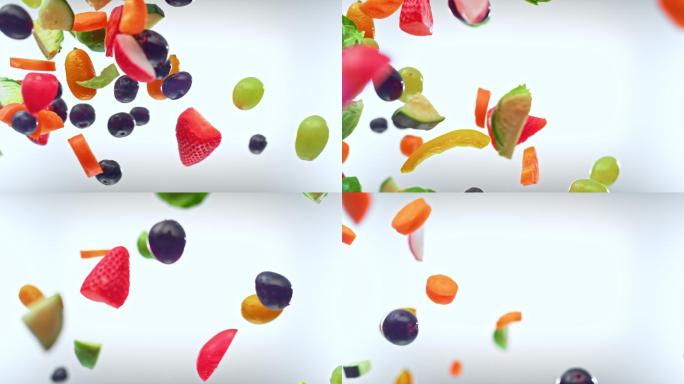 碰撞的水果维生素C维C广告营养健康