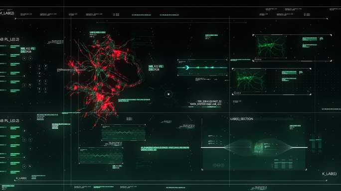 网络动画背景可视化界面神经元高科技智能化